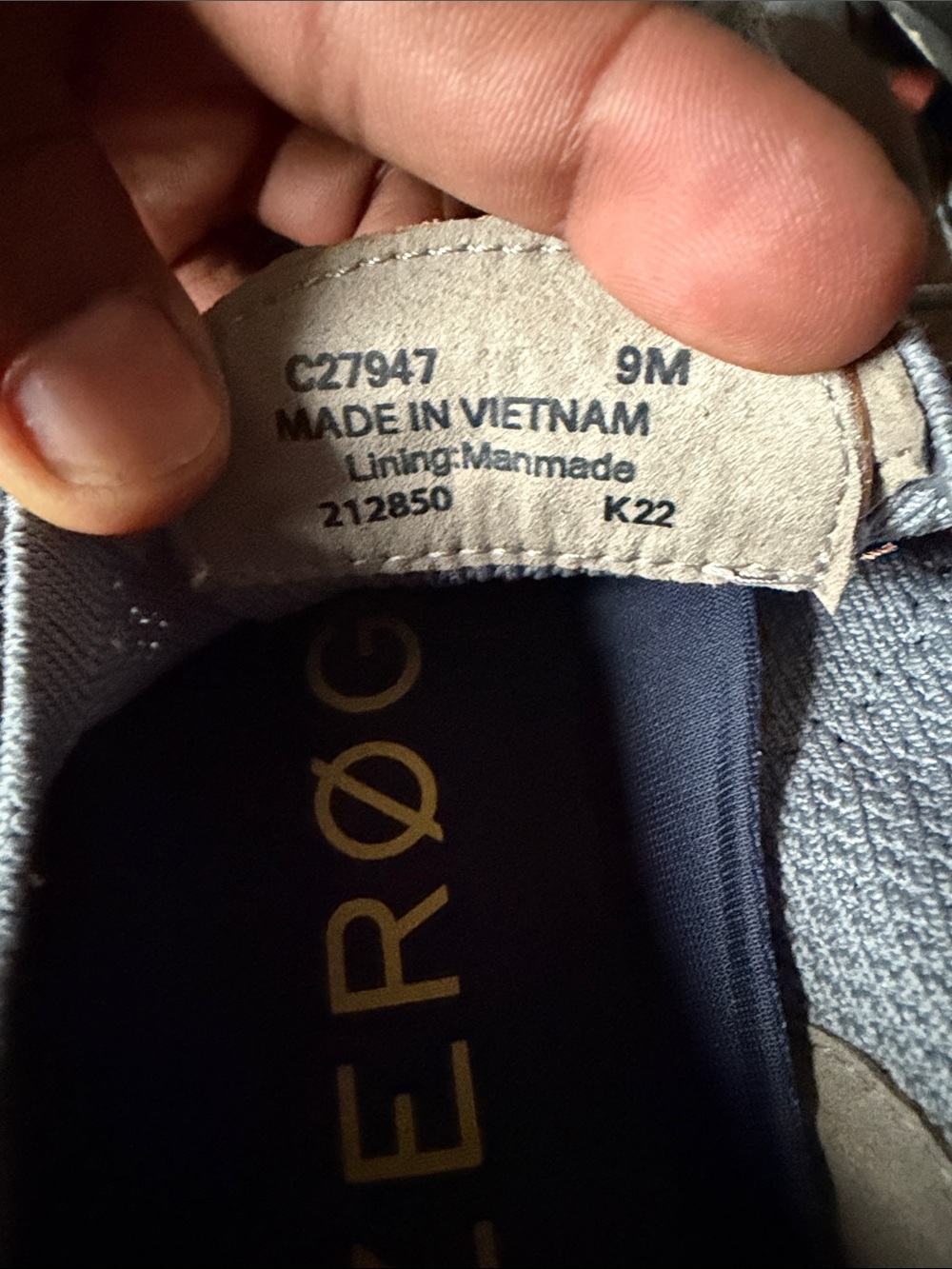 Cole Haan Gray Knit Lace-Up Derby with White Sole - Picture 3 of 3